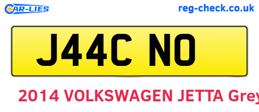 J44CNO are the vehicle registration plates.