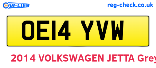 OE14YVW are the vehicle registration plates.