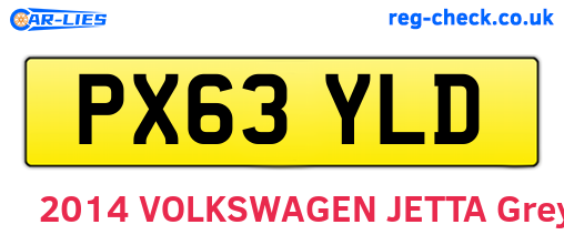PX63YLD are the vehicle registration plates.