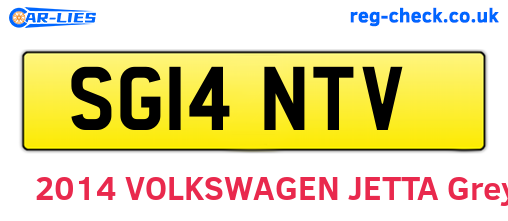 SG14NTV are the vehicle registration plates.