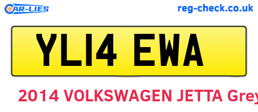 YL14EWA are the vehicle registration plates.
