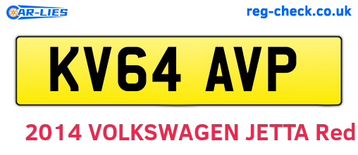 KV64AVP are the vehicle registration plates.