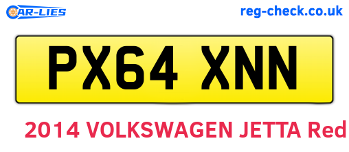 PX64XNN are the vehicle registration plates.
