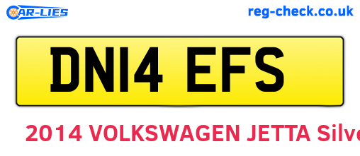 DN14EFS are the vehicle registration plates.