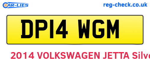 DP14WGM are the vehicle registration plates.