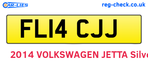 FL14CJJ are the vehicle registration plates.