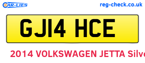 GJ14HCE are the vehicle registration plates.