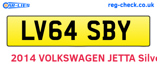 LV64SBY are the vehicle registration plates.