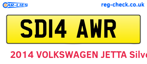 SD14AWR are the vehicle registration plates.