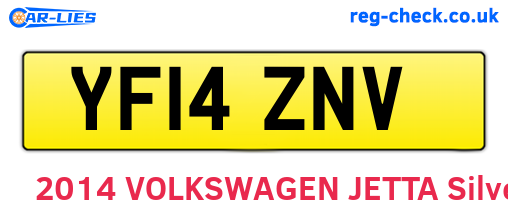 YF14ZNV are the vehicle registration plates.
