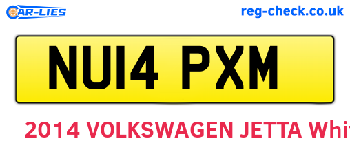 NU14PXM are the vehicle registration plates.