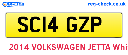 SC14GZP are the vehicle registration plates.