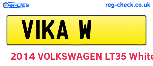 V1KAW are the vehicle registration plates.