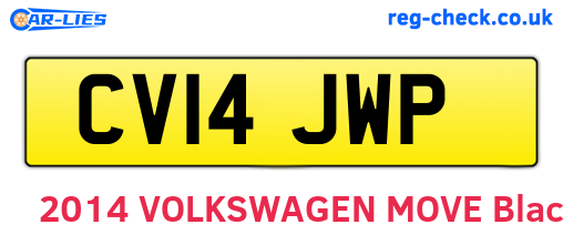 CV14JWP are the vehicle registration plates.