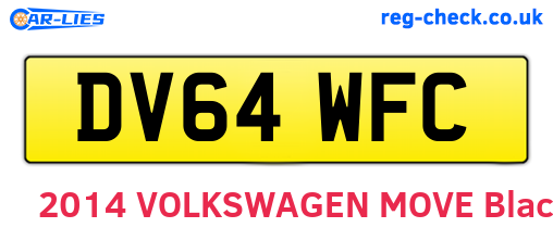 DV64WFC are the vehicle registration plates.
