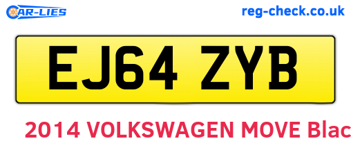 EJ64ZYB are the vehicle registration plates.