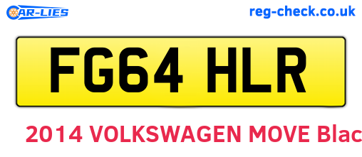 FG64HLR are the vehicle registration plates.