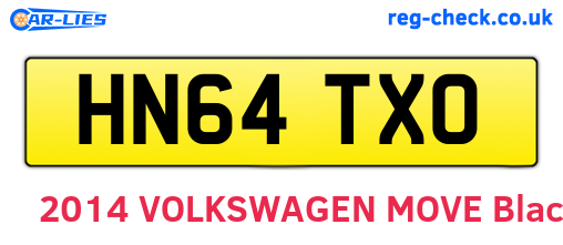 HN64TXO are the vehicle registration plates.