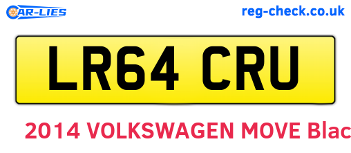 LR64CRU are the vehicle registration plates.