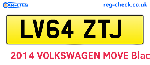 LV64ZTJ are the vehicle registration plates.