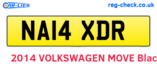 NA14XDR are the vehicle registration plates.
