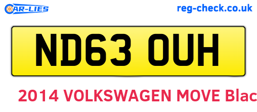 ND63OUH are the vehicle registration plates.
