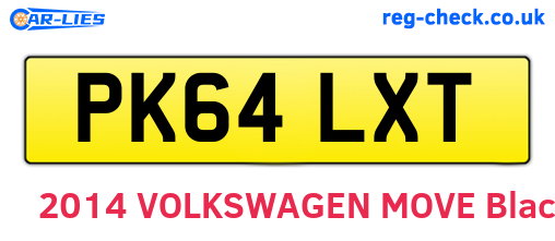 PK64LXT are the vehicle registration plates.