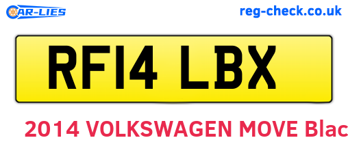 RF14LBX are the vehicle registration plates.