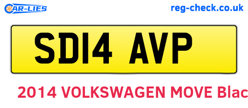 SD14AVP are the vehicle registration plates.