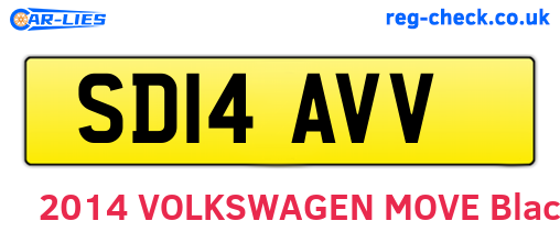 SD14AVV are the vehicle registration plates.