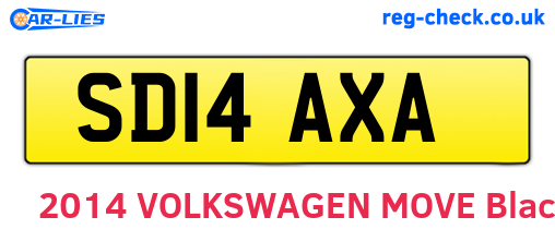 SD14AXA are the vehicle registration plates.