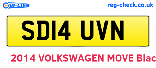 SD14UVN are the vehicle registration plates.