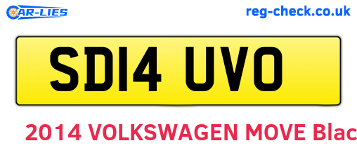 SD14UVO are the vehicle registration plates.