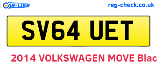 SV64UET are the vehicle registration plates.