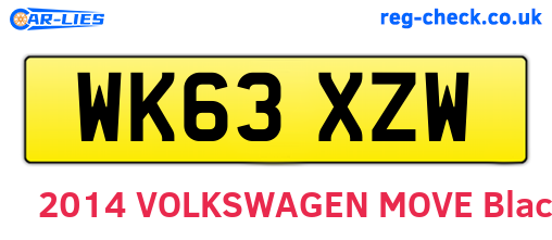 WK63XZW are the vehicle registration plates.