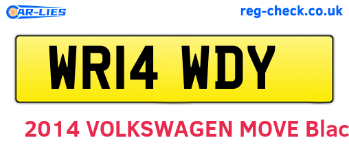 WR14WDY are the vehicle registration plates.