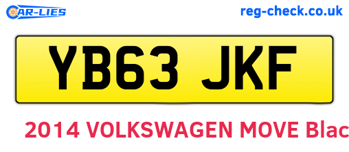 YB63JKF are the vehicle registration plates.