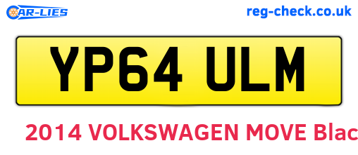 YP64ULM are the vehicle registration plates.