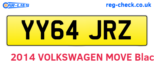 YY64JRZ are the vehicle registration plates.