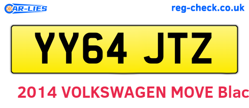 YY64JTZ are the vehicle registration plates.