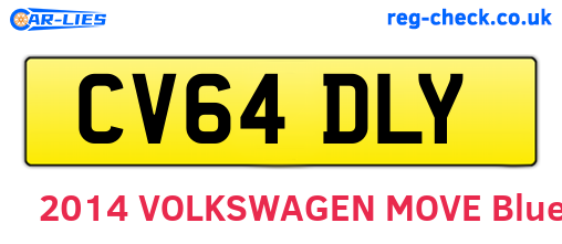 CV64DLY are the vehicle registration plates.