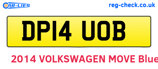 DP14UOB are the vehicle registration plates.