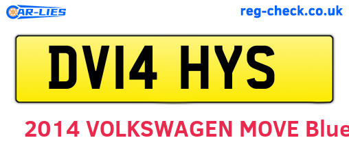 DV14HYS are the vehicle registration plates.