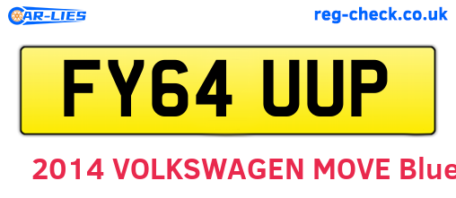 FY64UUP are the vehicle registration plates.
