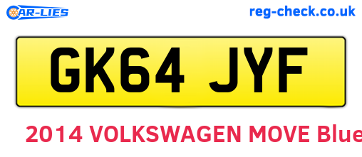GK64JYF are the vehicle registration plates.