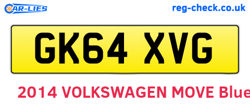 GK64XVG are the vehicle registration plates.