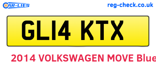 GL14KTX are the vehicle registration plates.