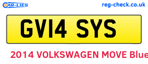 GV14SYS are the vehicle registration plates.