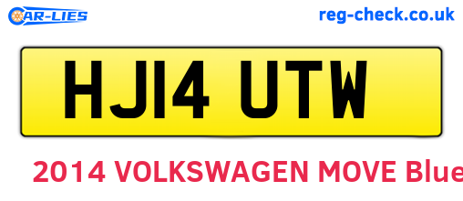 HJ14UTW are the vehicle registration plates.