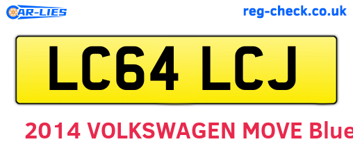 LC64LCJ are the vehicle registration plates.